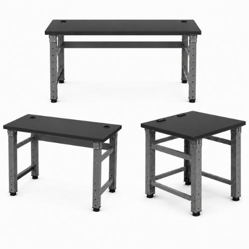  Safco TechWorks™ 24" Adjustable Straight Bench with Phenolic Resin Surface - (3 Options Available)
