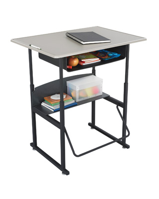 Safco AlphaBetter School Desk with swinging foot rest