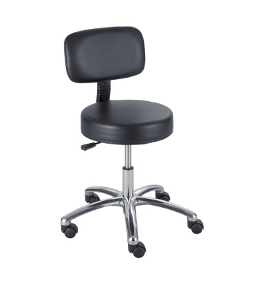 Safco Lab Stool with Back, Pneumatic Lift 3430BL ES3135