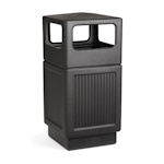 Safco Canmeleon Recessed Panel Side Opening Receptacle, 38 Gallon 9476BL (Black) ES3540