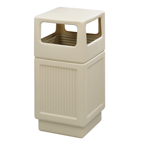 Safco Canmeleon Recessed Panel Side Opening Receptacle, 38 Gallon 9476TN (Tan)