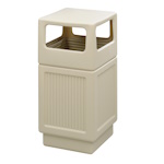 Safco Canmeleon Recessed Panel Side Opening Receptacle, 38 Gallon 9476TN (Tan) ES3541