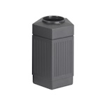 Safco Canmeleon Indoor/Outdoor, 30 Gallon Pentagon 9485BL (Black) ES3544