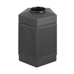Safco Canmeleon Indoor/Outdoor, 45 Gallon Pentagon 9486BL (Black) ES3545