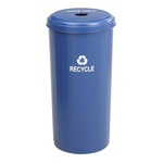 Safco Tall Round Recycling Receptacle 9632BU (Blue) ES3555