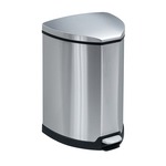 Safco Step-On Receptacle, 4 Gallon 9685SS (Stainless Steel) ES3578