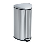 Safco Step-On Receptacle, 7 Gallon 9686SS (Stainless Steel) ES3579
