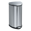 Safco Step-On Receptacle, 10 Gallon 9687SS (Stainless Steel) ES3580