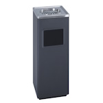 Safco Square Ash And Trash Receptacle 9696BL (Black) ES3582