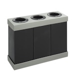 Safco At-Your-Disposal Recycling Center, Triple 9798BL (Black) ES3618
