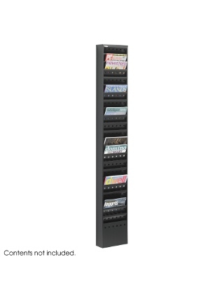 Safco Steel Magazine Rack, 23 Pockets, 4322BL (Black)