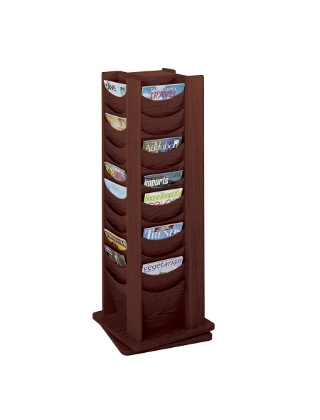 Safco 48-Pocket Solid Wood Rotating Display 4335MH (Mahogany)