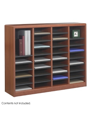 Safco E-Z Stor Wood Literature Organizer, 36 Compartments ES3813 9321CY