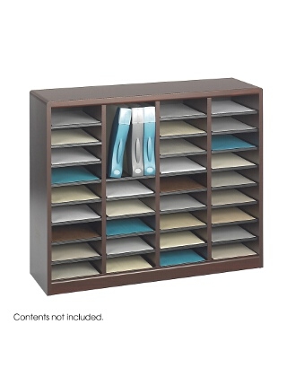 Safco E-Z Stor Wood Literature Organizer, 36 Compartments ES3815 9321MH