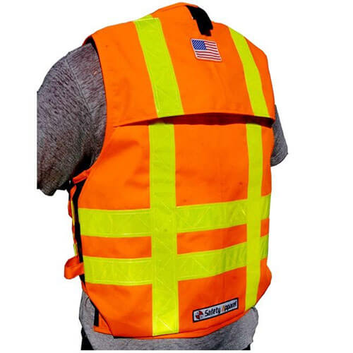 Safety Apparel PC13/PC13Z - Heavy Duty X-Back Party Chief Survey Vest - Safety Orange