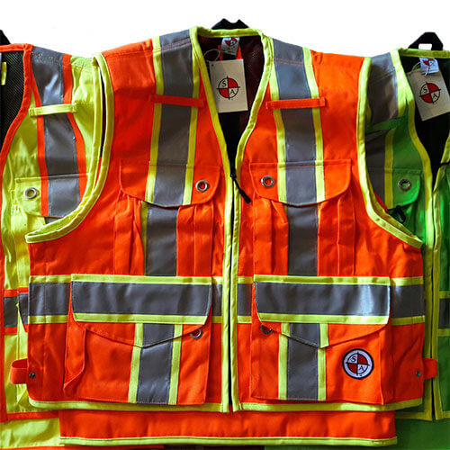 Safety Apparel PC15X - Heavy Duty X-Back Party Chief Survey Vest - Safety Orange