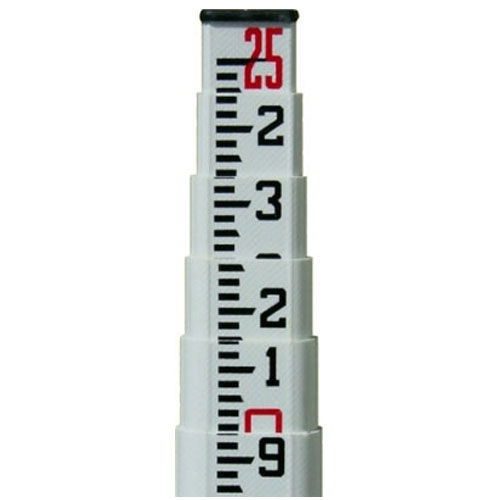 Seco SVR Series Rectangular-Oval Fiberglass Leveling Rod - 25 Length