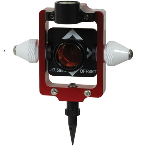  Seco Red European Style Compact &amp; Portable Prism Pole System - Offset -17.5 mm Nodal - 5910-02-ARD