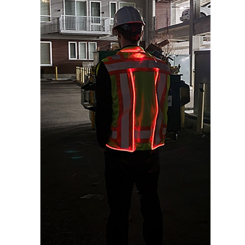 Seco 8265-LED-Series Safety Lighted Utility Vest - Fluorescent Yellow - (6 Sizes Available)