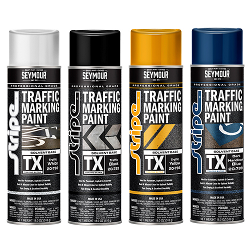 Seymour Stripe Solvent-Based Extra Traffic Marking Paint, Case of 12 Cans - 20oz - (4 Colors Available)