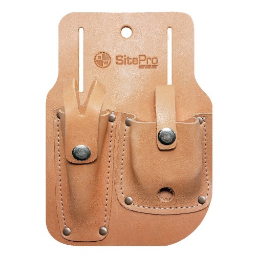 SitePro 51-10218G - SiteGEAR Leather Gammon Reel and Plumb Bob Sheath