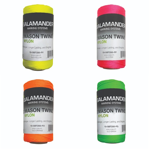 SitePro Salamander Braided Mason Twine, 250 FT - (4 Colors Available)