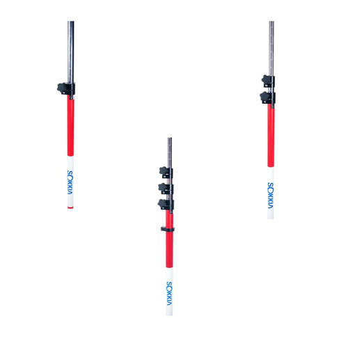  Sokkia Pro Series Aluminum Knob Lock Prism Poles, Dual Graduations - (3 Sizes Available)