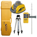 Spectra Precision LL100N Laser Level Package w/HR320 Receiver, C59 Clamp, Q104025 Tripod, GR153 5 Meter Grade Rod, System Case - LL100N-3 ET16583