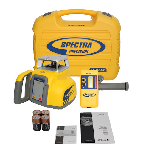 Spectra Precision LL300N Laser Level w/HR320 and C59 Rod Clamp, Alkaline Batteries - LL300N-8