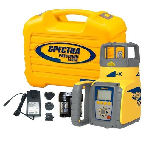 Spectra Precision GL622N Dual-Slope Grade Laser Base Unit, 10 Ah NiMH Rechargeable Batteries and Charger, Small Carrying Case - GL622N-BCC ET16619