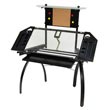 Studio Designs 10067 - Futura Tower Desk (Black - Clear Glass) ES6258