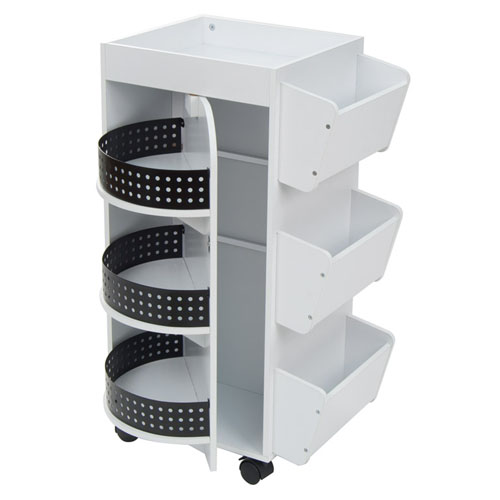 10 Rotating Art Supply Organizer - Black & White