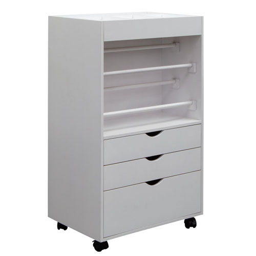 Studio Designs Gift Wrap/Craft Supply Storage Cart In White - 13260