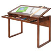Studio Designs 13280 - Ponderosa Glass Topped Table - Sonoma Brown ES6343