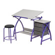 Studio Designs 13320 - Comet Center with Stool (Purple - Spatter Gray) ES6354