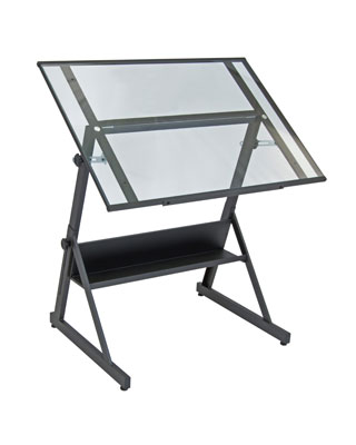 Studio Designs 13346 Solano Adjustable Drafting Table Charcoal