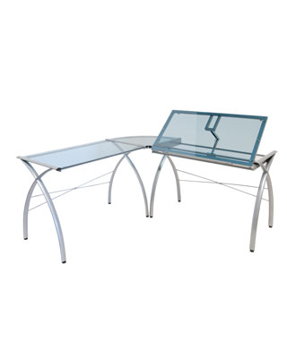 Studio Designs 50306 - Futura LS Work center with Tilt (Silver - Blue Glass)