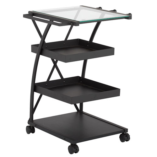 Studio Designs Triflex Metal 4 Shelf Mobile Taboret Cart - Charcoal - 13273