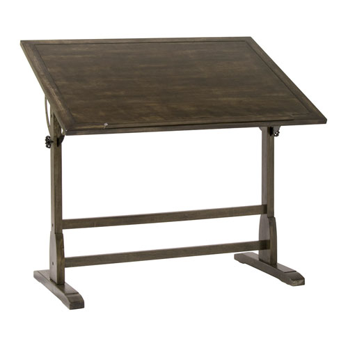  Studio Designs Vintage Wood Drafting Table With 42″X 30″ Adjustable Top In Antique Black - 13314