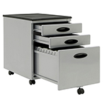 Studio Designs 3 Drawer Metal Mobile File Cabinet With Locking Drawers - Silver - 51102Box ET11154