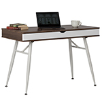 Studio Designs Alcove Modern Pocket Writing Desk With Large Split Drawer - White and Chestnut - 51253 ET11159