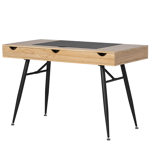 Photograph of Studio Designs Nook Modern Pocket Office Desk With Multi Soft-Close Storage Compartments - Black and Ashwood - 51250