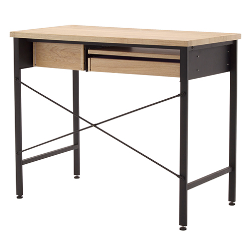Photograph of Studio Designs Ashwood 35″ Wide Compact Computer Desk With Storage - Black Legs and Ashwood Top - 51241

