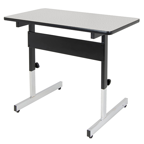 Photograph of Studio Designs Adapta Height Adjustable Utility Office Table - Black and Gray - 410381