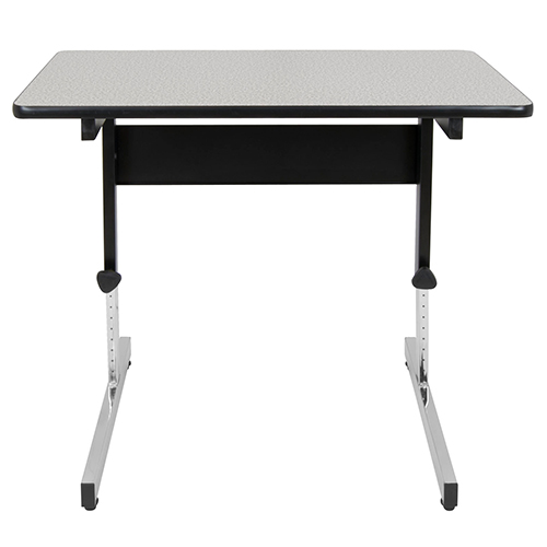 Photograph of Studio Designs Adapta Height Adjustable Utility Office Table - Black and Gray - 410381