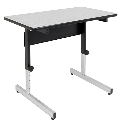 Photograph of Studio Designs Adapta Height Adjustable Utility Office Table - Black and Gray - 410381