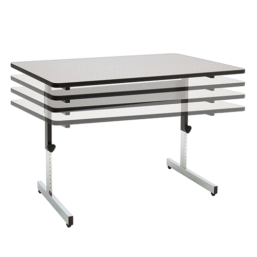 Photograph of Studio Designs Adapta Height Adjustable Utility Table/Office Desk - Black and Gray - 410382