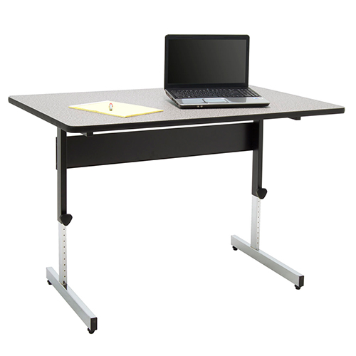 Photograph of Studio Designs Adapta Height Adjustable Utility Table/Office Desk - Black and Gray - 410382