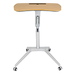 Studio Designs Ridge Height Adjustable Cart - Silver Legs and Maple Top - 51235 ET11170