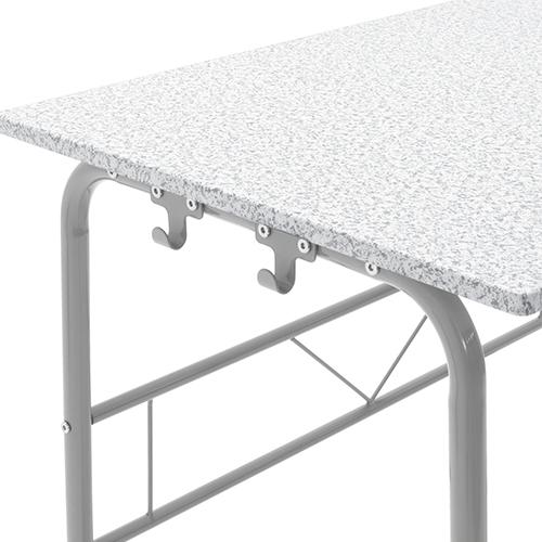 Photograph of Studio Designs 2 Piece Project Center Includes Art Table With Paper Roll And Bench - Gray and Spatter Gray - 55128
